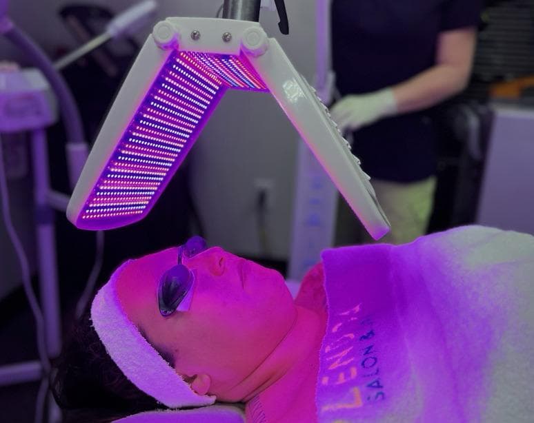 LED light therapy facial treatment at Splendida Skin & Body